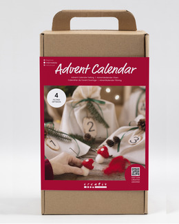 Hobbysett Adventskalender Filting Strikking, pynt, garn og strikkeoppskrifter