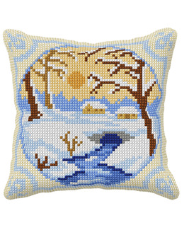 Broderikit Kudde Vinterkänslor