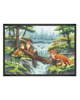 Broderikit Tavla Rävarna