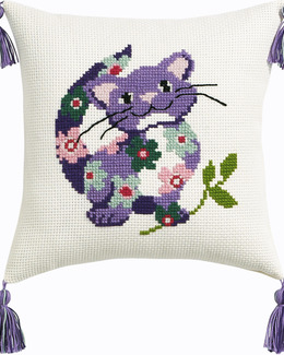 Broderikit Kudde Katten Bosse
