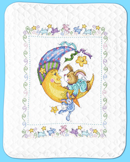 Broderikit Babytäcke Vänner säger godnatt