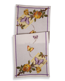 Broderikit Löpare Fjärilar & Rosor