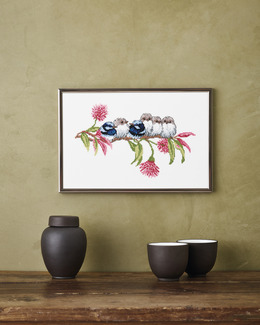 Broderikit Tavla Fåglar På Rad