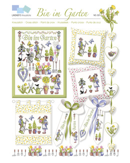 Korsstygnsmönster Trädgård