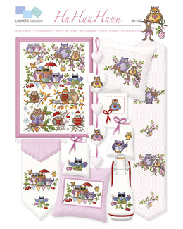 Korsstygnsmönster Ugglor