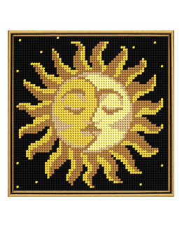 Broderikit Tavla Solen & Månen