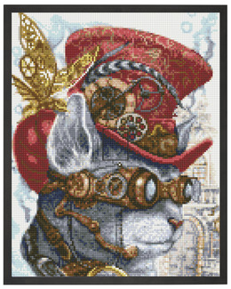 Diamond painting Surrealistisk katt
