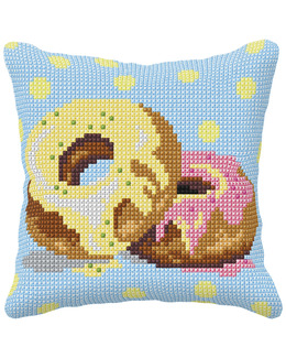 Broderikit Kudde Donuts