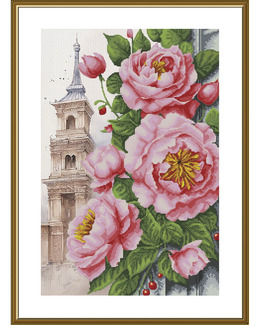 Broderikit Tavla Blomsterstad