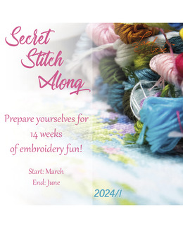 Secret Stitch Along 2024 Strikking, pynt, garn og strikkeoppskrifter