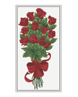 Broderikit Tavla Röda Rosor