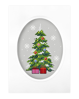 Broderikit Kort Julgran