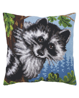 Broderikit Kudde Tvättbjörn