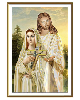 Pärlbroderi Jesus & Maria