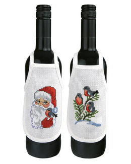 Broderikit Flaskförkläden Jul 2-Pack