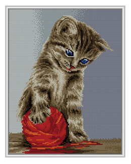 Diamond painting Busig Katt