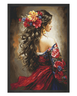 Broderikit Tavla Vacker Kvinna