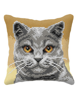 Broderikit Kudde Brittisk Katt