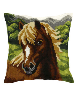 Broderikit Kudde Hästen