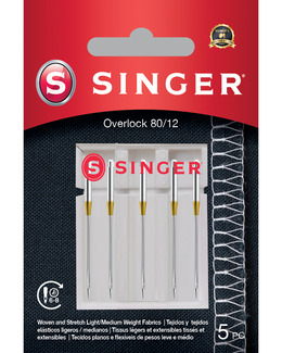 Overlocknål stl.80 5-pack