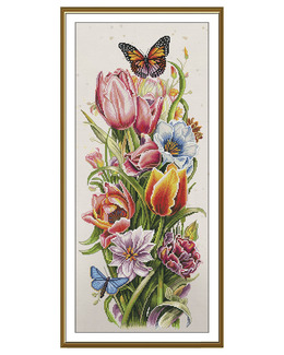 Broderikit Tavla Vår Blommor