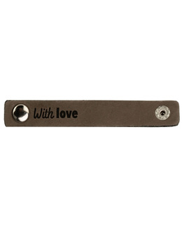 Lädermärke With love 2-pack
