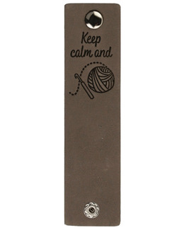 Lädermärke Keep Calm and Crochet 2-pack