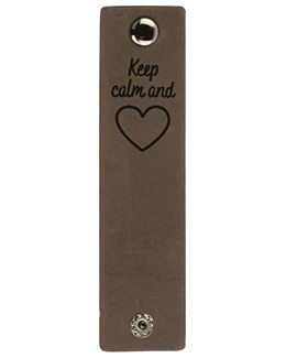 Lädermärke Keep Calm and love 2-pack