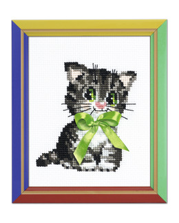 Broderikit Tavla Söt katt