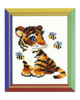 Broderikit Tavla Söt Tiger