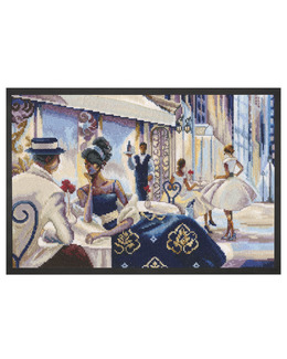 Broderikit Tavla Kväll i caféet