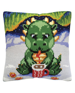 Broderikit Kudde Varm Choklad