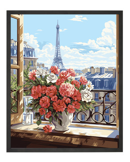 Paint By Numbers Fönster i Paris