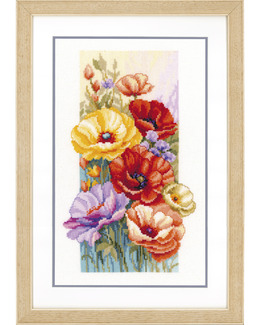 Broderikit Tavla Vallmoblomster