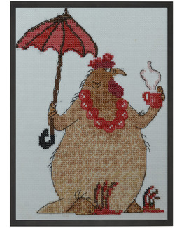 Broderikit Tavla Kaffe Paus