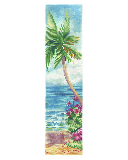 Broderikit Bokmärke Tropisk Vy