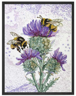 Broderikit Tavla Humlor & Blomster