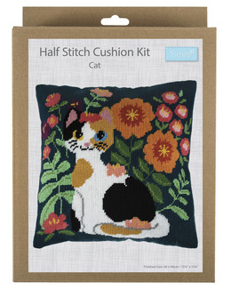Broderikit Kudde Unik Katt