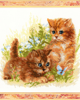 Broderikit Tavla Fjärilsjakten