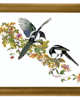 Broderikit Tavla Skator på kvist