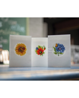 Kort Sommarblommor 3-pack