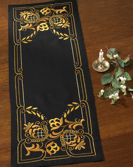 Broderikit Löpare Guldornament