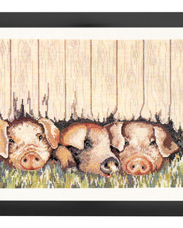 Broderikit Tavla Nyfikna grisar