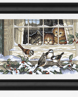 Broderikit Tavla fågelvakt