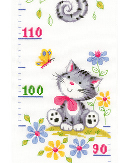 Broderikit Måttvepa Busig kattunge