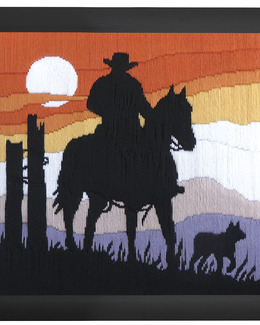Broderipakke Langsting Cowboy Strikking, pynt, garn og strikkeoppskrifter
