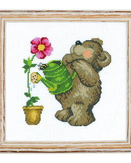 Broderikit Tavla Nalle vattnar