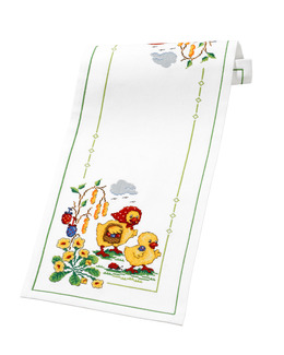 Broderikit Löpare Kycklingar plockar ägg