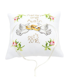 Broderikit Kudde Vigselringar