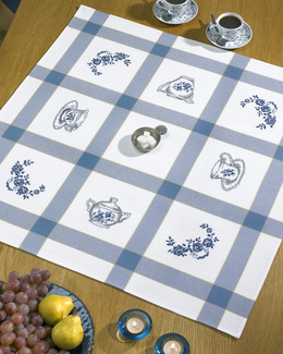 Broderikit Duk Kaffeservis med eller utan garn